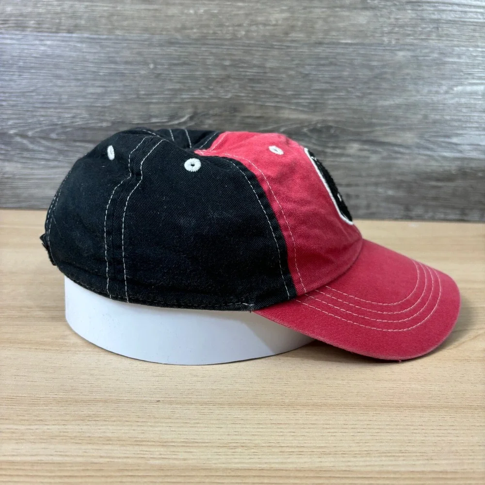 Vintage Nike Hat Cap Strap Back‎ Kids Red Black Basketball Adjustable Boys